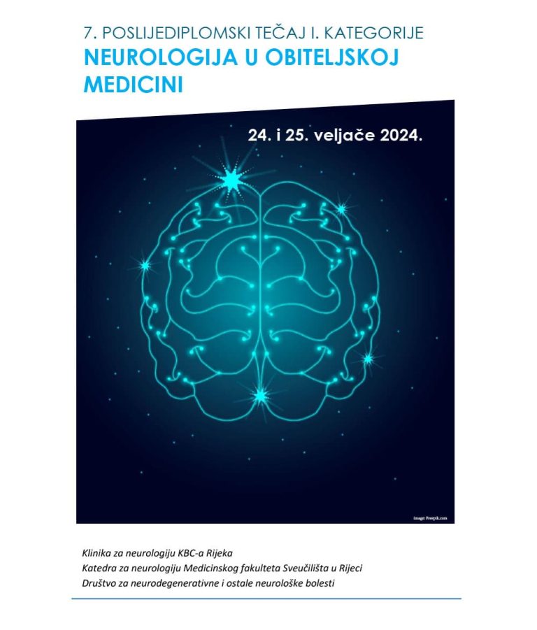 7. poslijediplomski tečaj I. kategorije Neurologija u obiteljskoj medicini